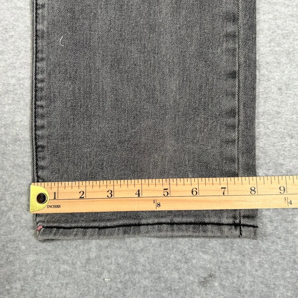 True Religion Ricky Relaxed Straight Jeans Mens 31x34 Gray Wash‎ Distressed NEW
